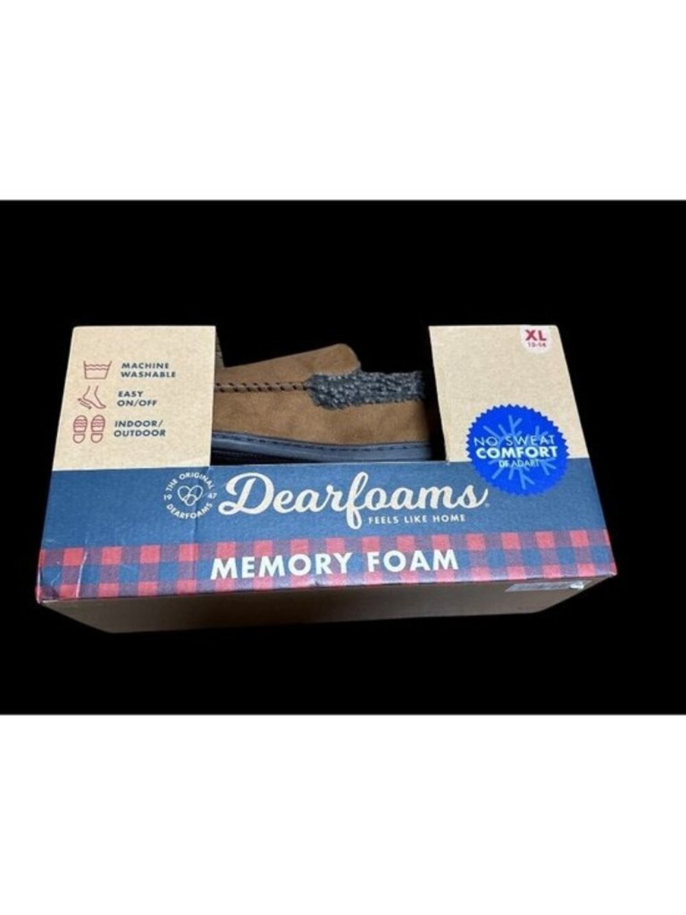 Dearfoams Men's Memory Foam Clog Slippers Size XL (13-14) New in Box - Picture 2 of 4